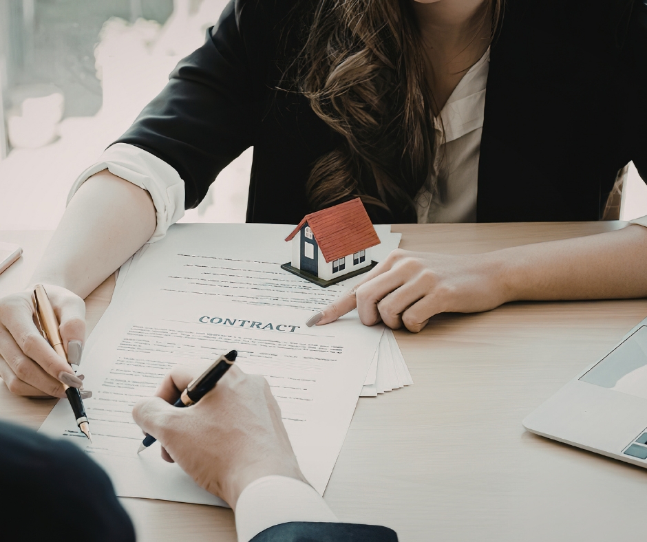 Connecticut attorney reviewing documents at closing table